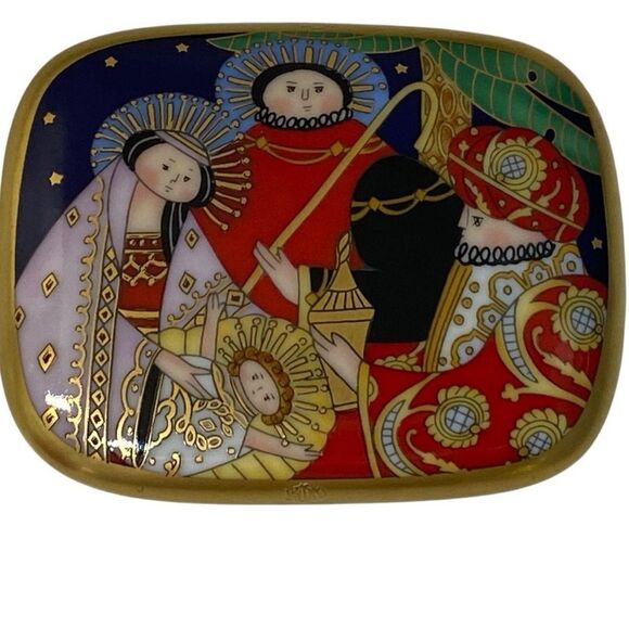NWT CHRISTIAN DIOR Nativity Scene Trinket Box Holy Family Holiday Christmas - Picture 2 of 13